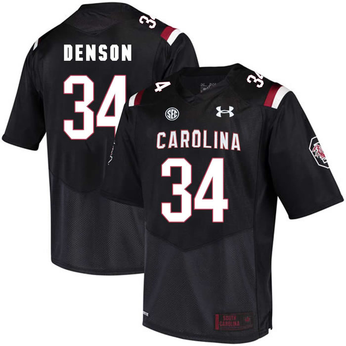 South Carolina Gamecocks #34 Mon Denson Black College Football Jersey